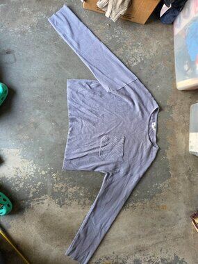 &merci large blue cropped sweater